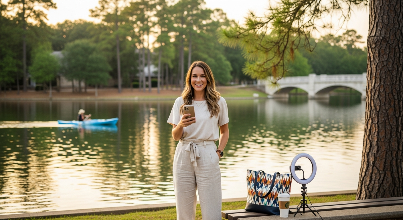 Becoming an influencer in The Woodlands, Texas